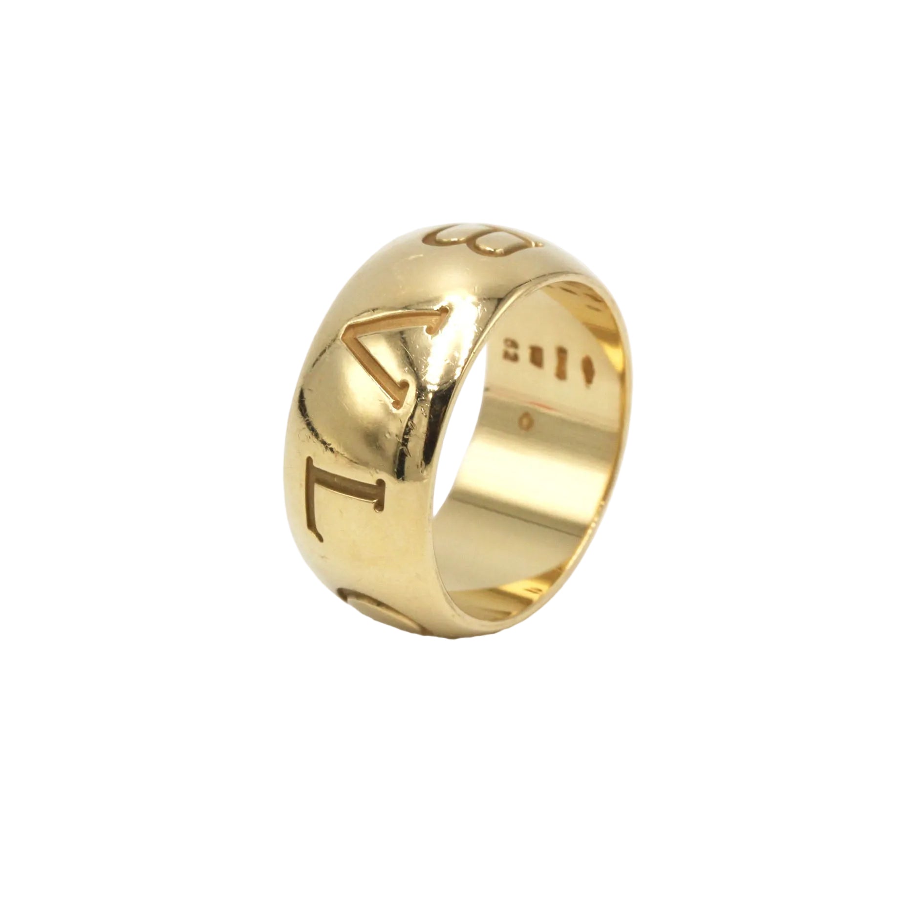BULGARI "Monologo" Band Ring in Yellow gold