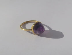 Yellow gold and Amethyst Cocktail Ring