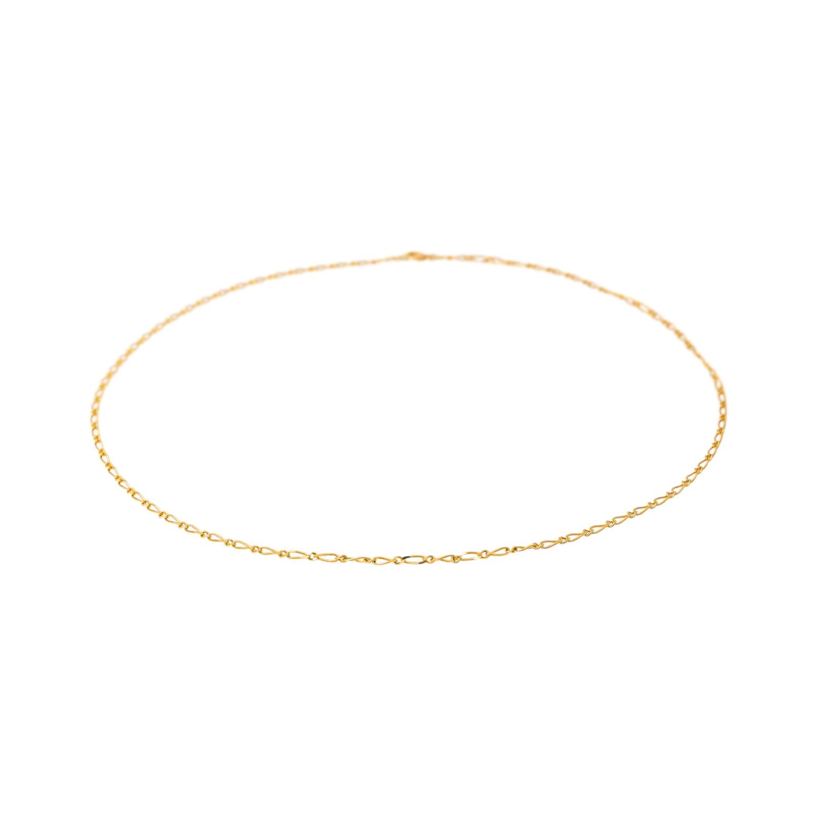 Yellow Gold Figaro Chain Necklace