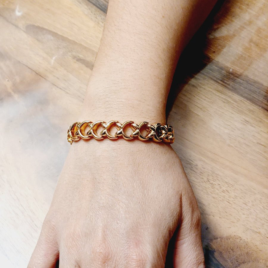 Bracelet Maille en or champagne