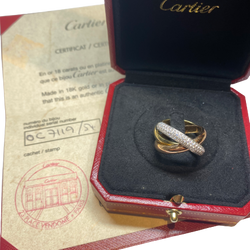 CARTIER "Trinity" Wedding band in white gold, yellow gold, rose gold, and diamonds