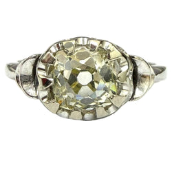 White Gold Solitaire Ring with Diamond