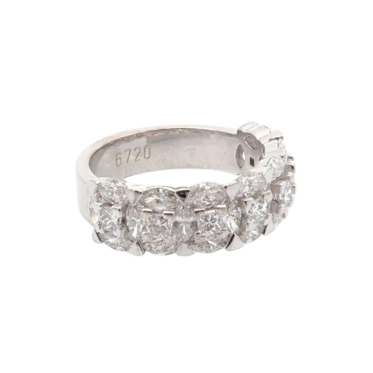 White Gold and Diamond Wedding Band