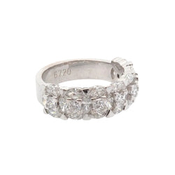 White Gold and Diamond Wedding Band