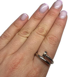 CARTIER JUSTE UN CLOU CLASSIC Ring, 18K White gold (SIZE 54)