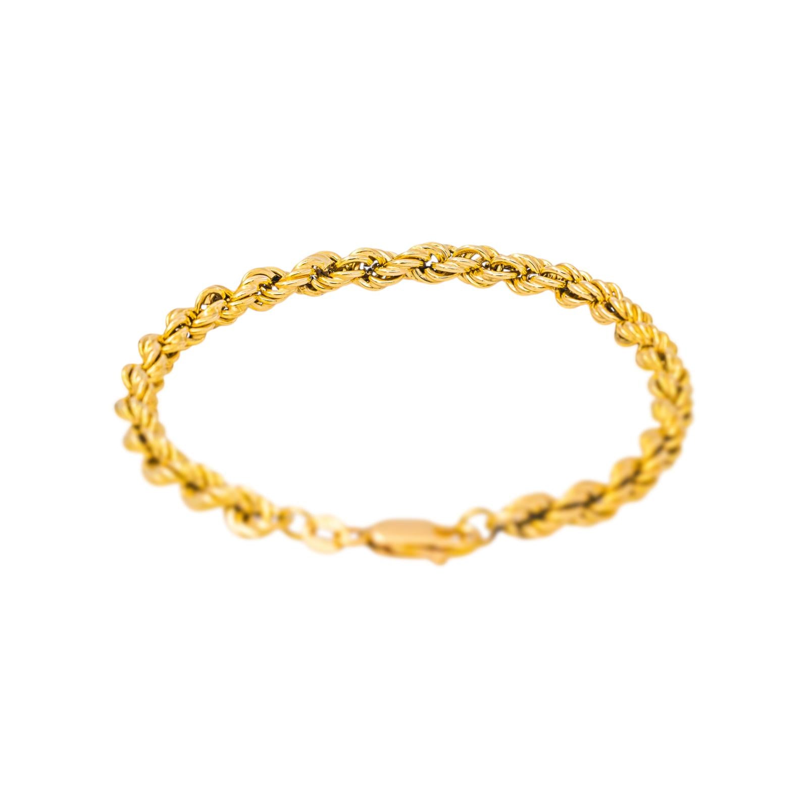 Bracelet Maille Corde Or jaune