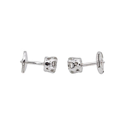 Boucles d'oreilles Puces Or blanc Diamant