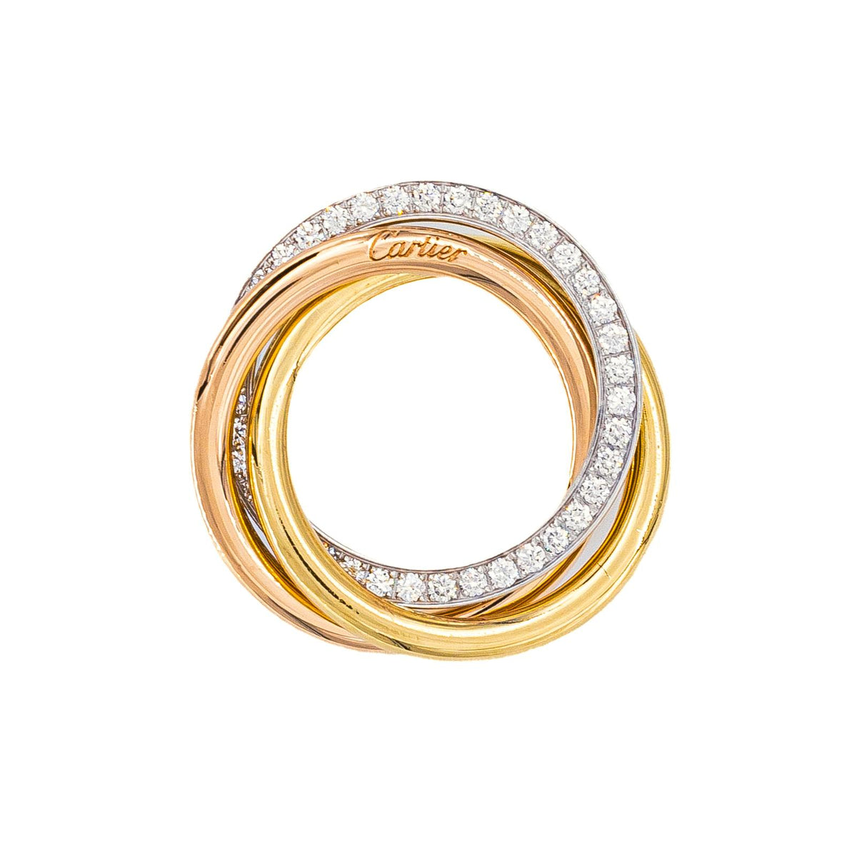 Cartier Trinity Yellow Gold Diamond Cord Bracelet