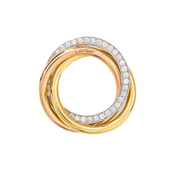 Cartier Trinity Yellow Gold Diamond Cord Bracelet