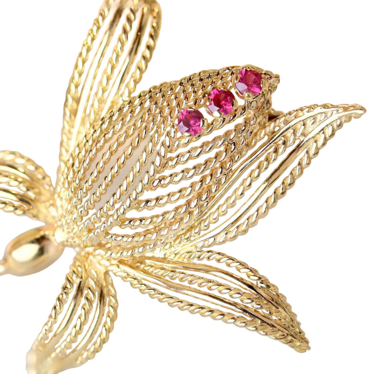 Yellow Gold and Ruby Brooch