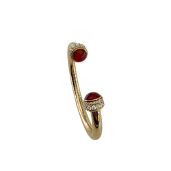 PIAGET "Possession" Bangle in rose gold, carnelian, and diamonds
