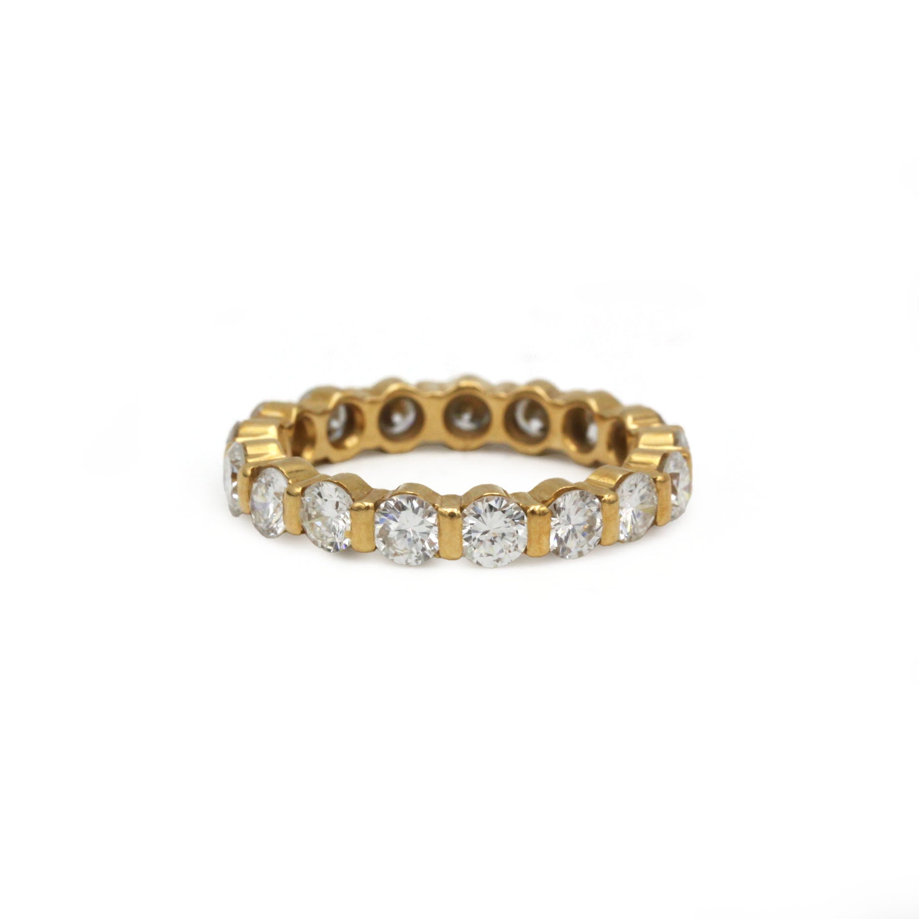 Bague Alliance en or jaune et diamants