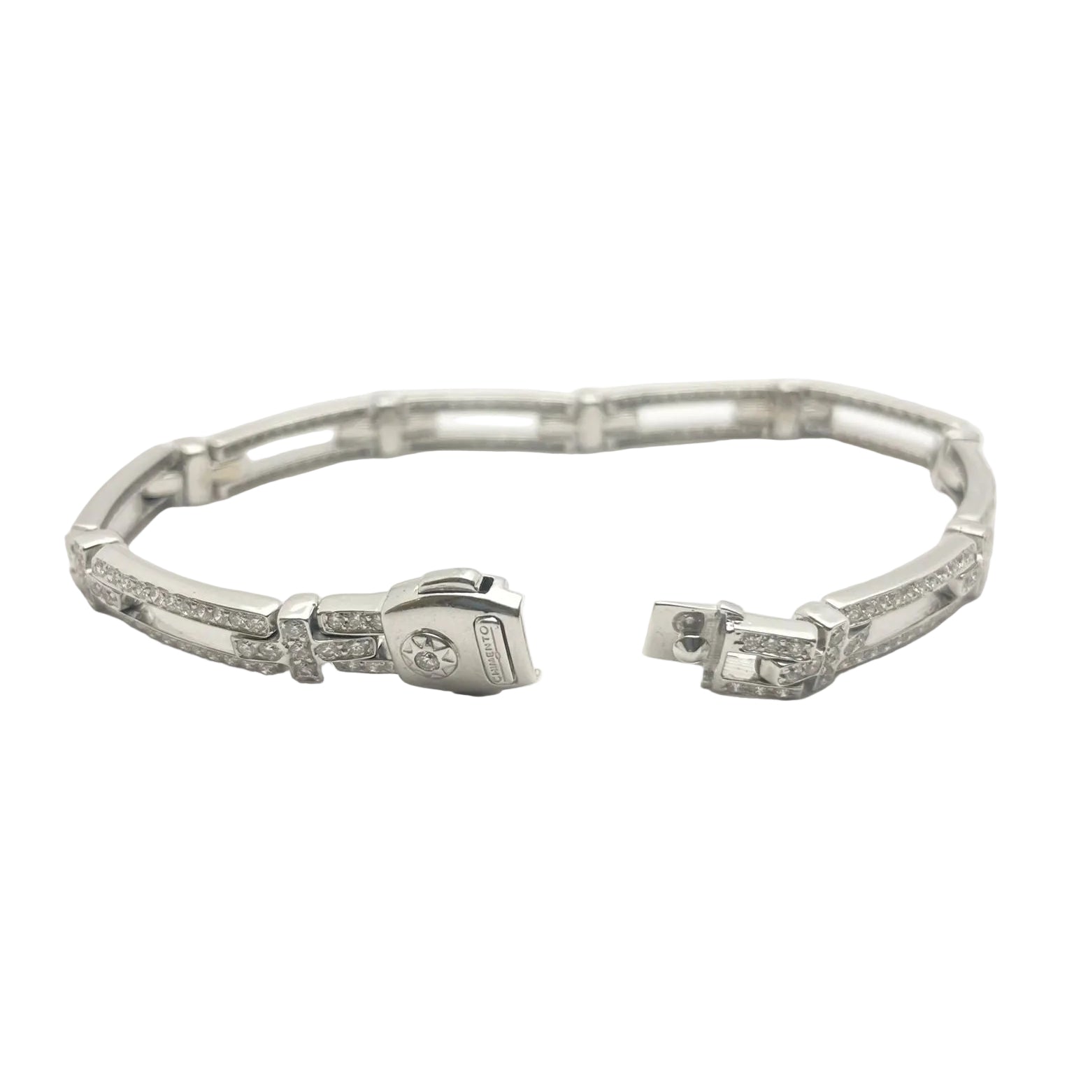 CHIMENTO Link Bracelet in White Gold and Diamonds