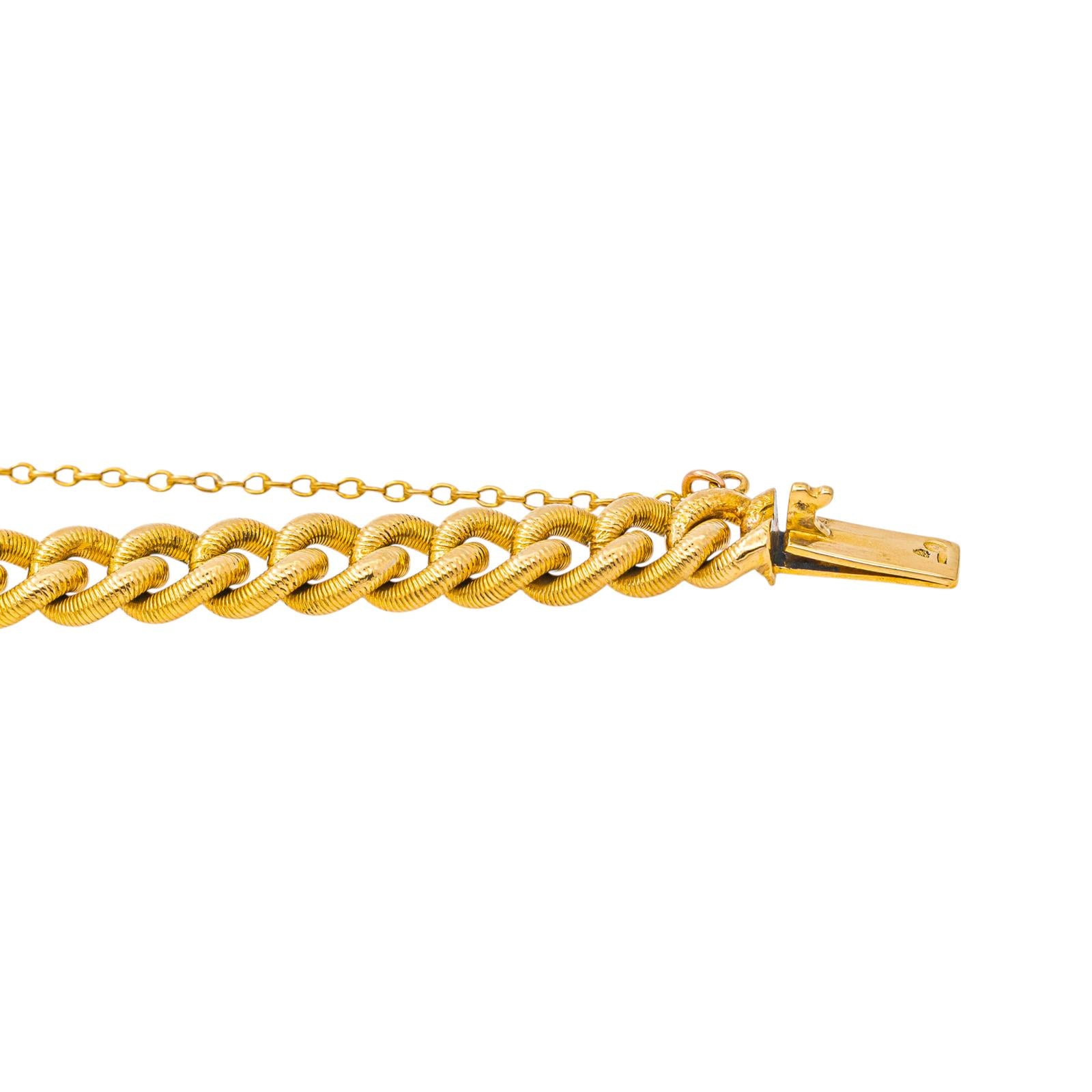 Yellow Gold Curb Chain Bracelet
