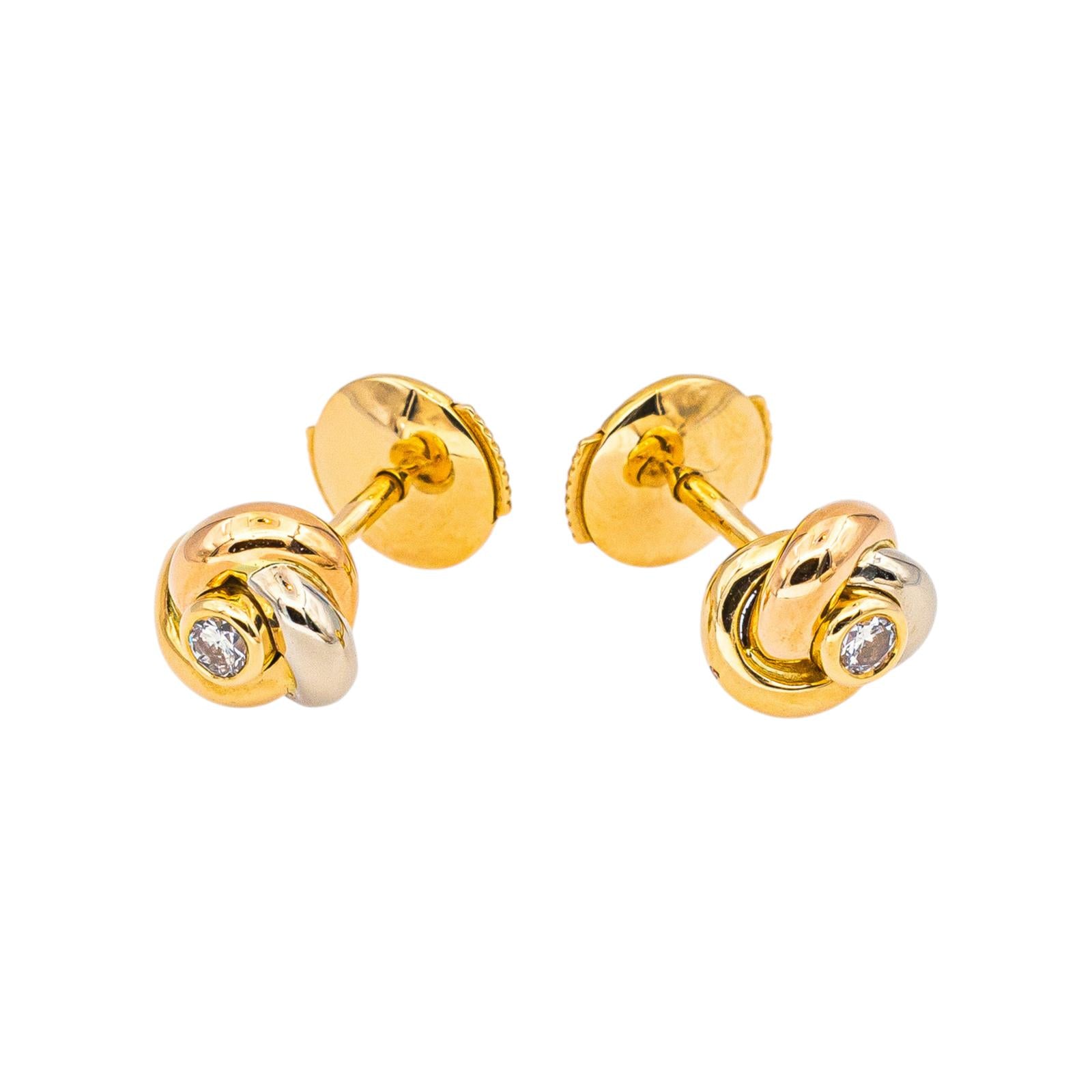 Cartier Trinity Earrings Rose gold Diamond