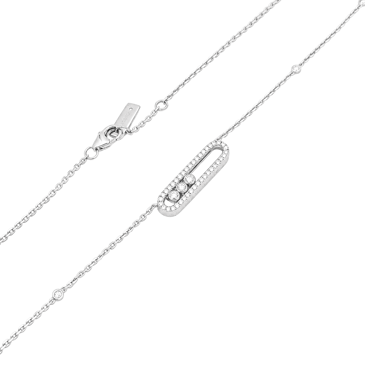 MESSIKA "Move Classique Pave" Pendant Necklace in white gold and diamonds