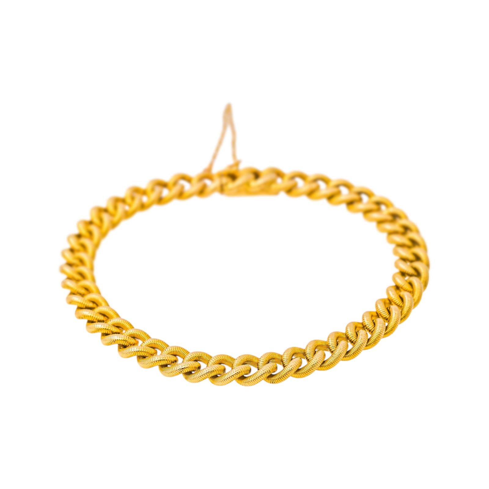 Yellow Gold Curb Chain Bracelet