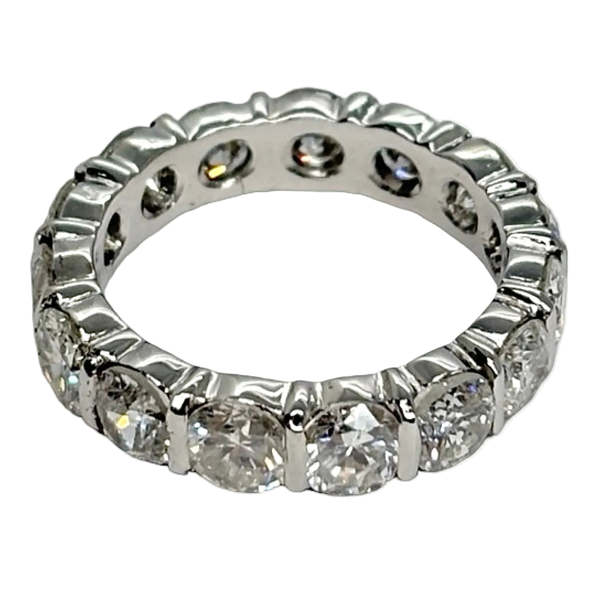 White Gold and Diamond Wedding Band