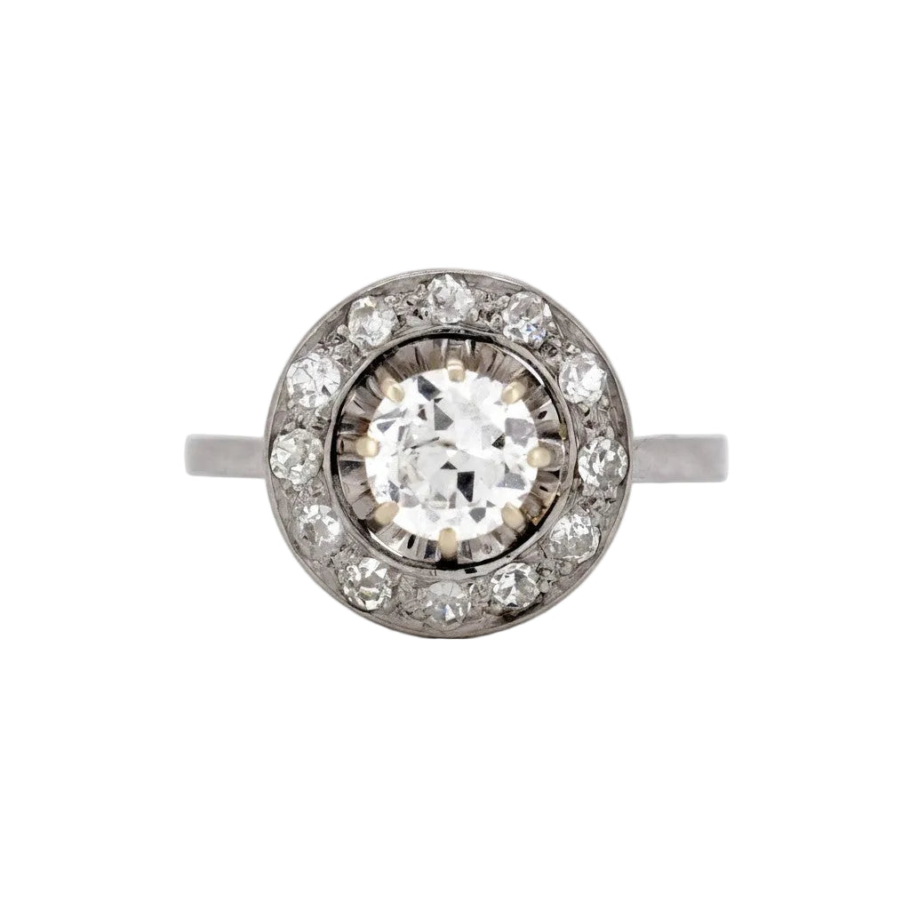 Bague Entourage en or blanc et diamants
