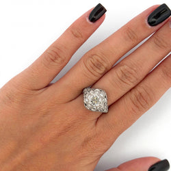 Platinum and Diamond Dome Ring