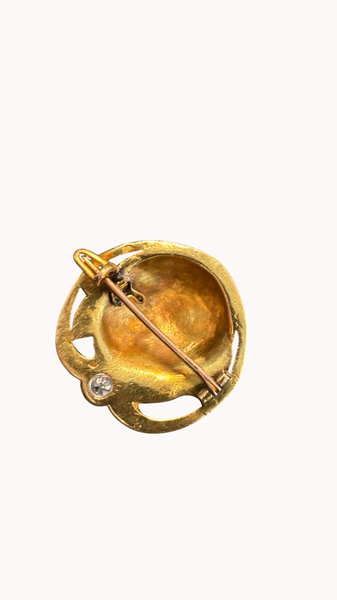 Broche Épingle en or jaune et diamant