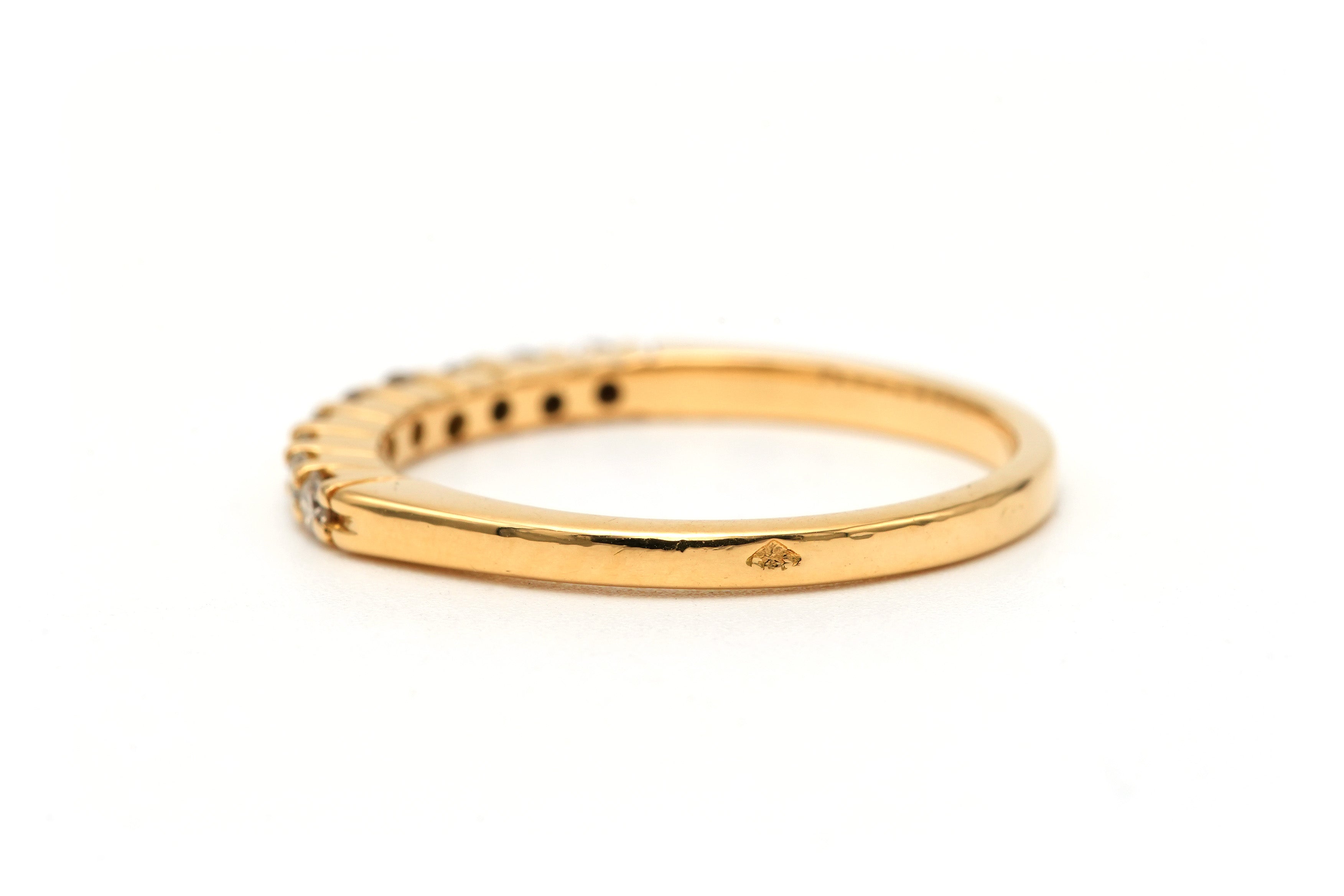 Bague Alliance en or jaune et diamants