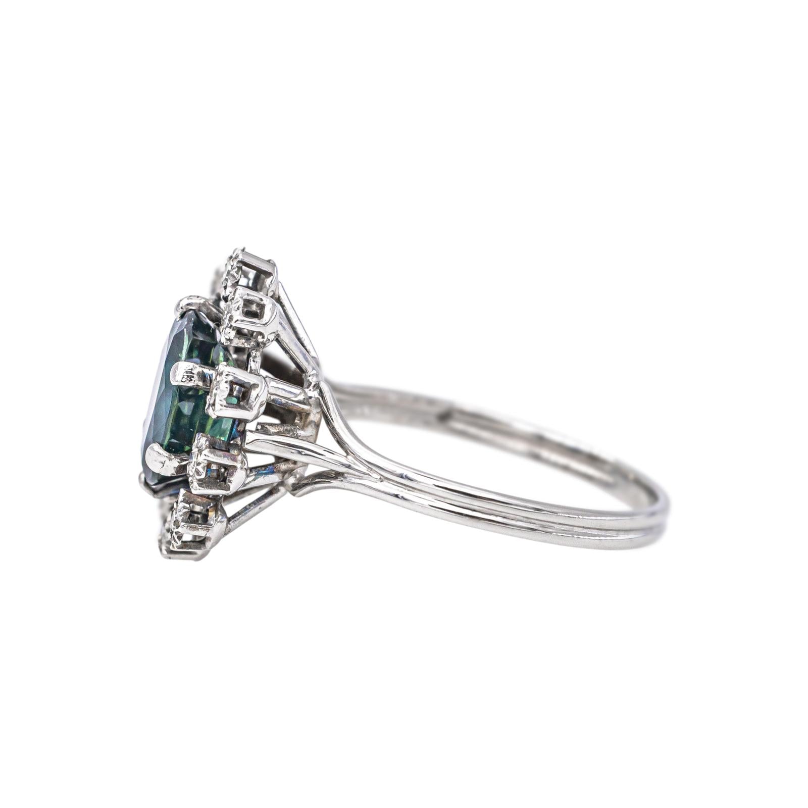 Bague Pompadour Or blanc Saphir