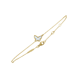 Bracelet Van Cleef & Arpels, "Sweet Alhambra" papillon, or jaune et nacre.