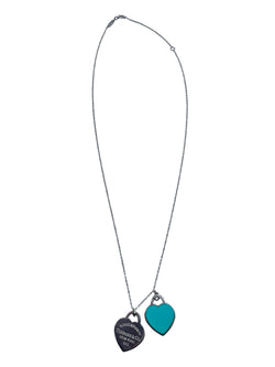 TIFFANY & CO. "Return to Tiffany" Pendant Necklace in Silver and Enamel