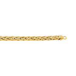 Yellow Gold Palm-Leaf Link Necklace