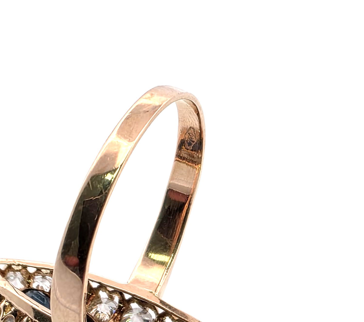 Marquise Ring in Yellow Gold, Sapphires, and Diamonds