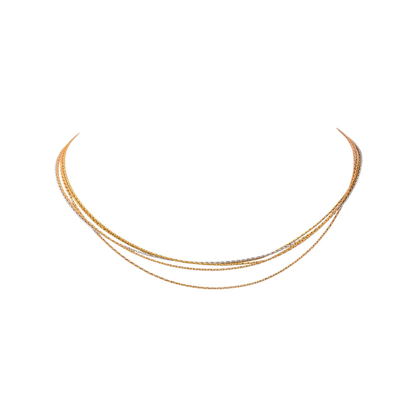 Collier Maille tressée Or jaune