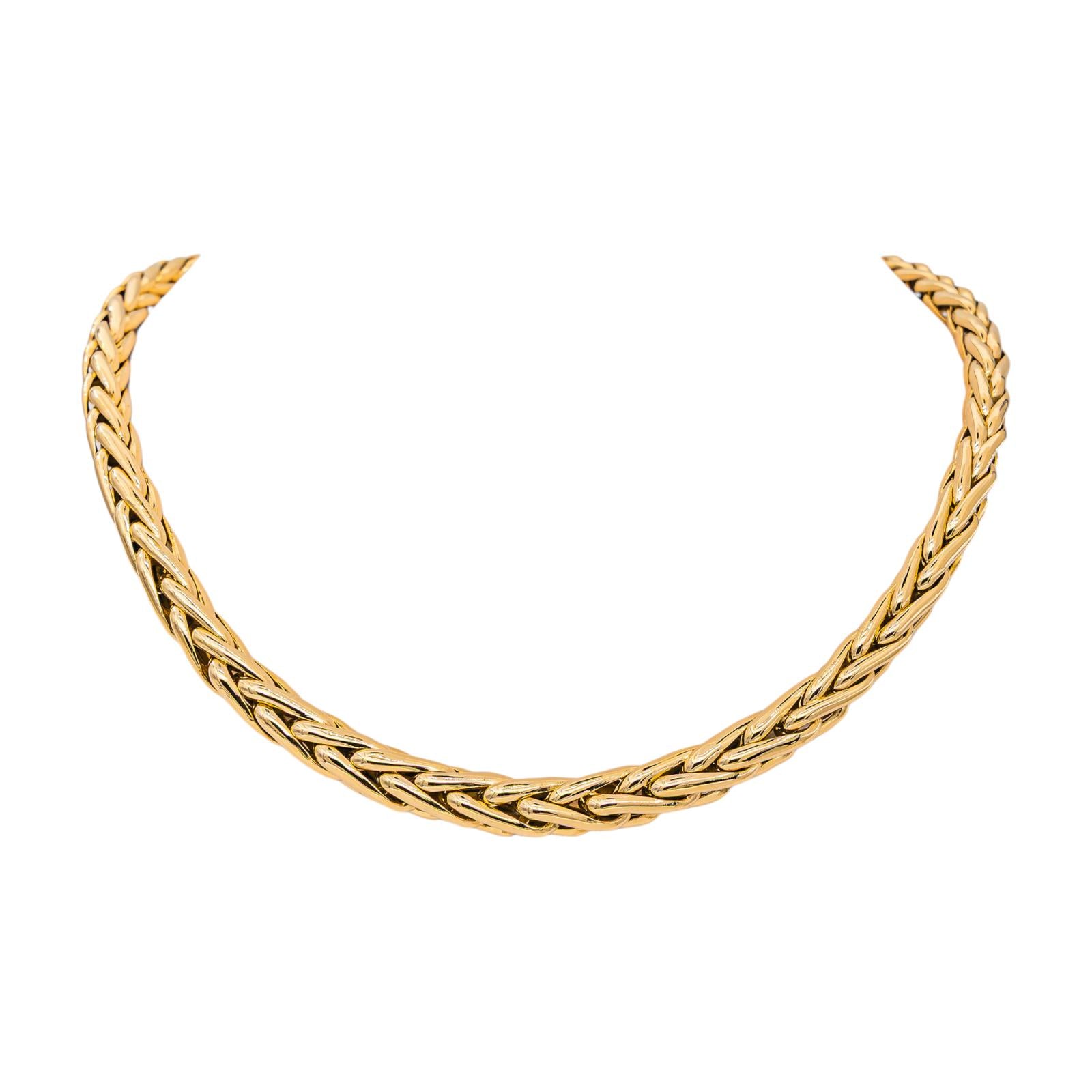 Collier Maille palmier Or jaune