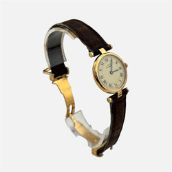 Montre CARTIER Must ronde en vermeil et cuir