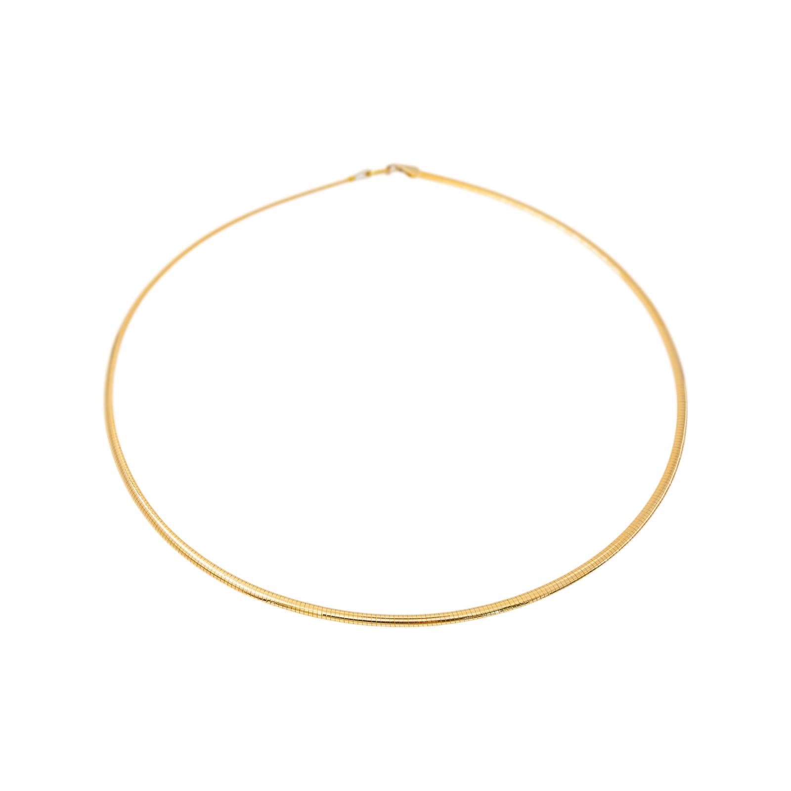 Yellow Gold Omega Link Necklace