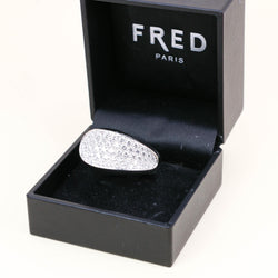 FRED "Candy" White Gold and Diamond Bangle Ring