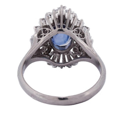 Entourage Ring in Platinum, Sapphire, and Diamonds