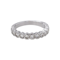 White gold Diamond Half-Wedding Band