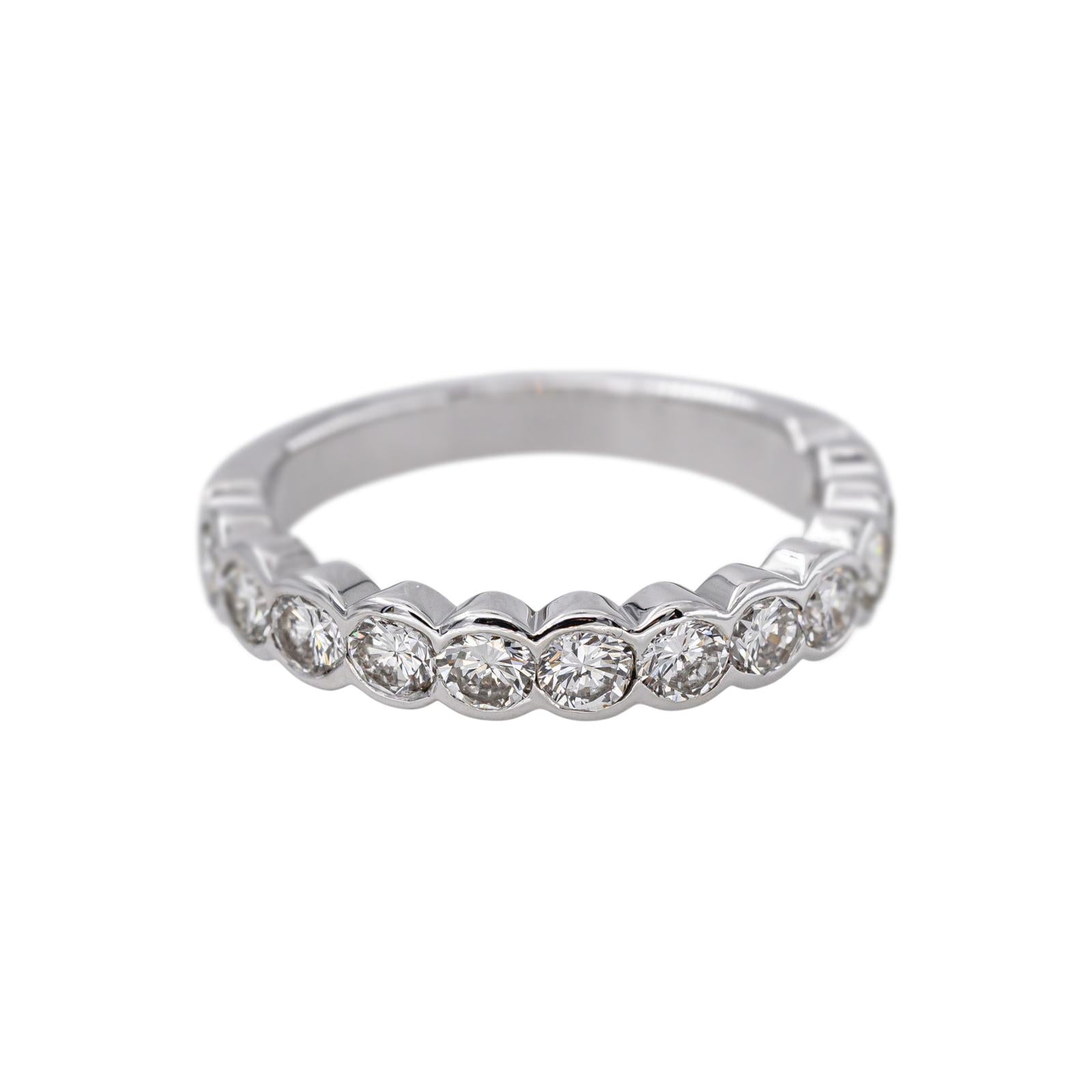 White gold Diamond Half-Wedding Band
