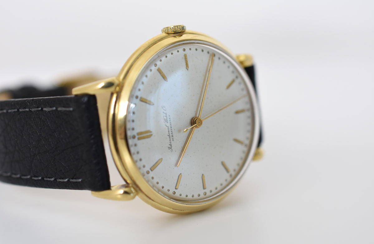 IWC Watch in Yellow gold and leather
