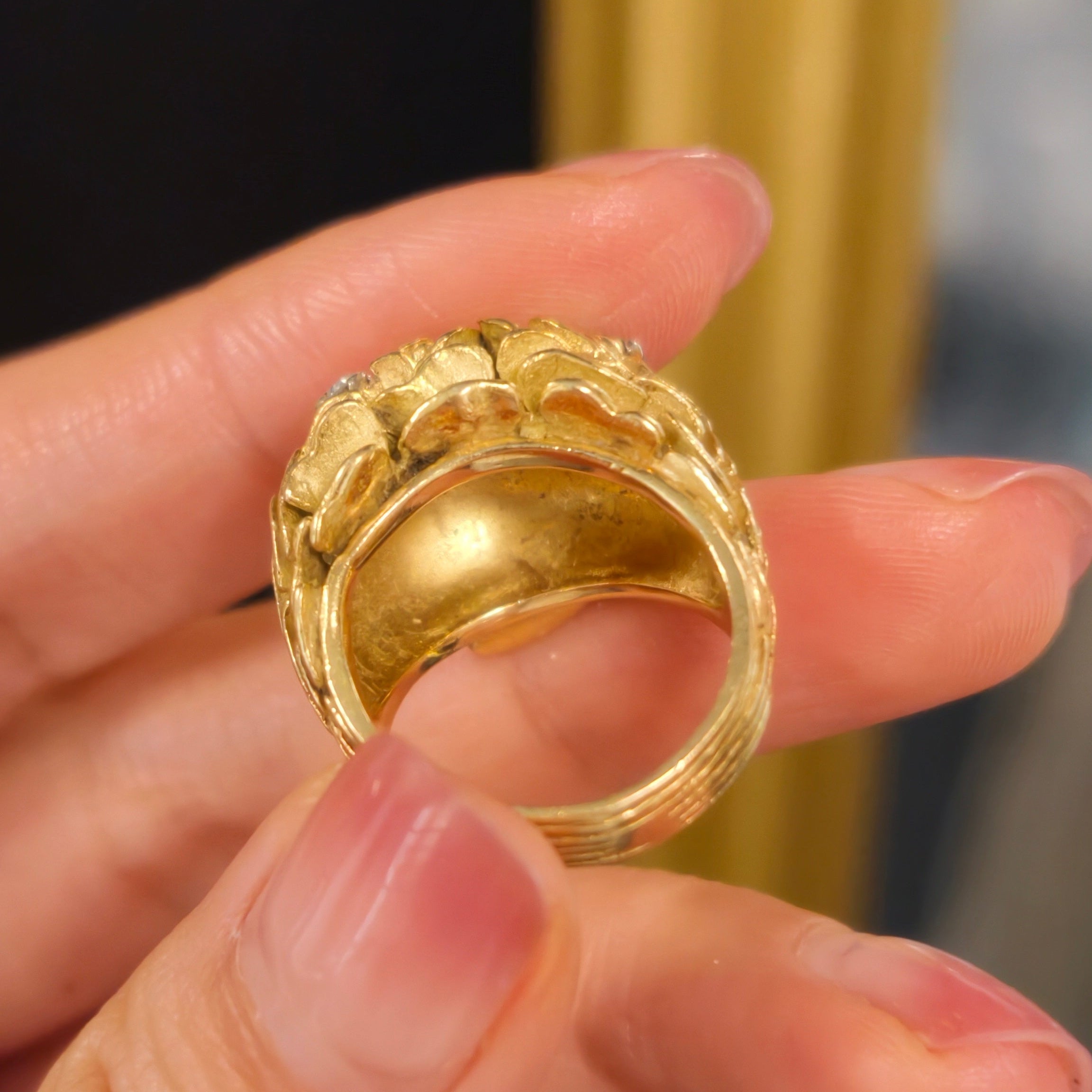 Yellow Gold and Diamond Cocktail Ring