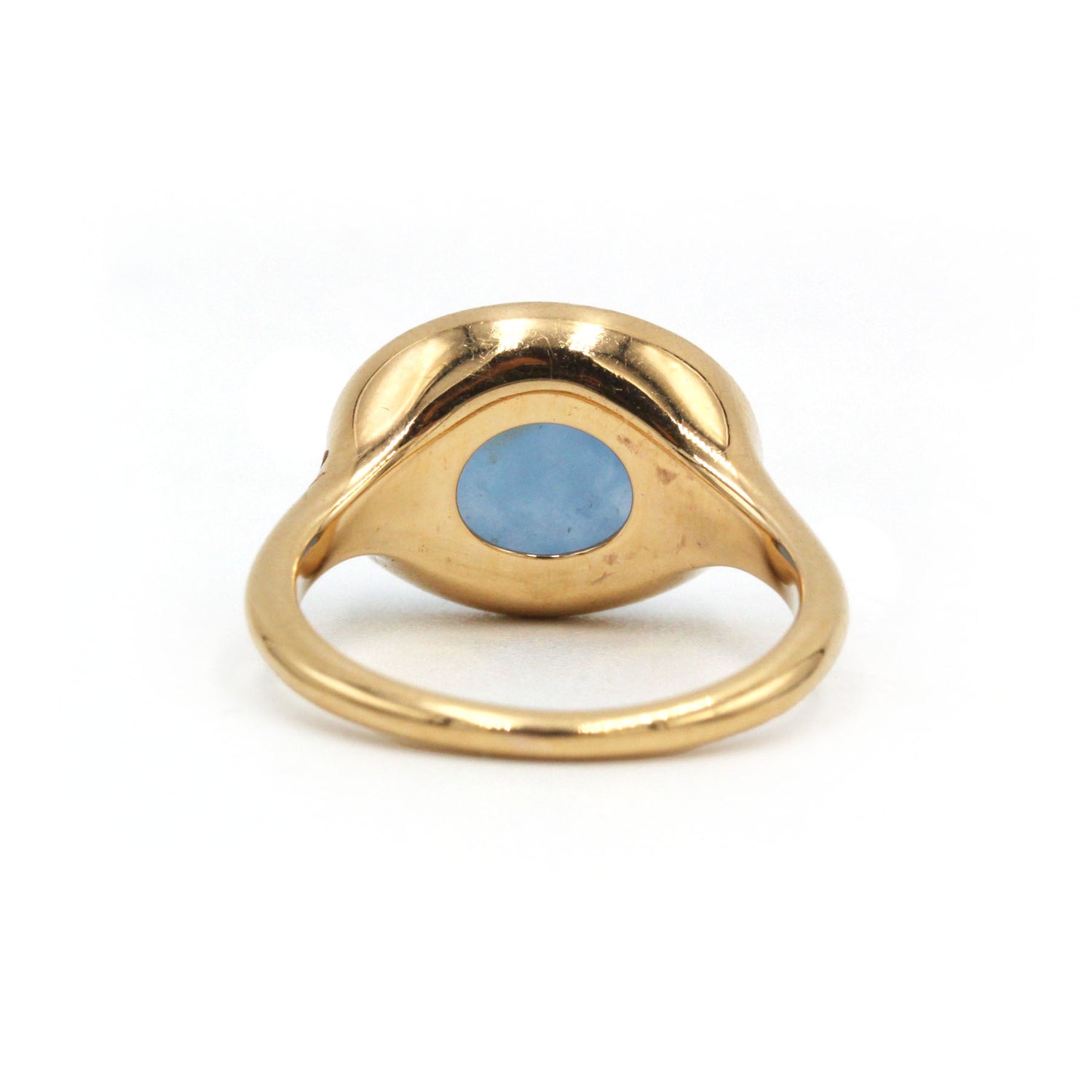 Bague en or jaune, diamants et jade jadéite