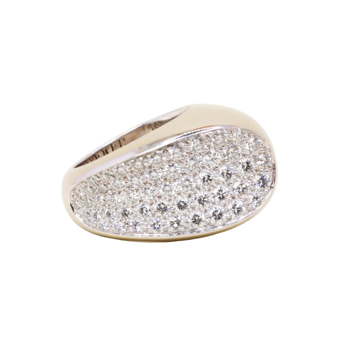 FRED "Candy" White Gold and Diamond Bangle Ring