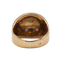 Bague Dôme en or jaune et rubis