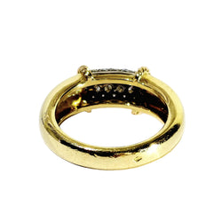 Yellow Gold and Diamond Bangle Ring