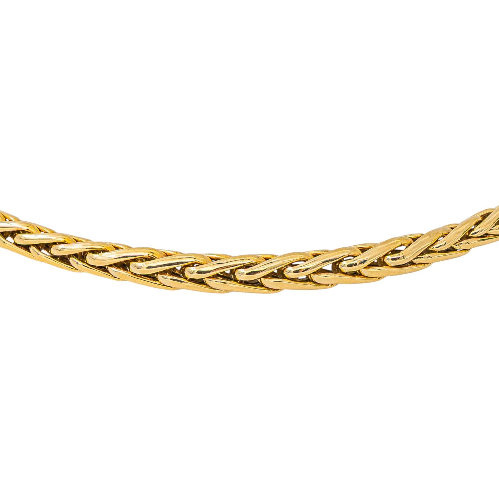Collier Maille palmier Or jaune
