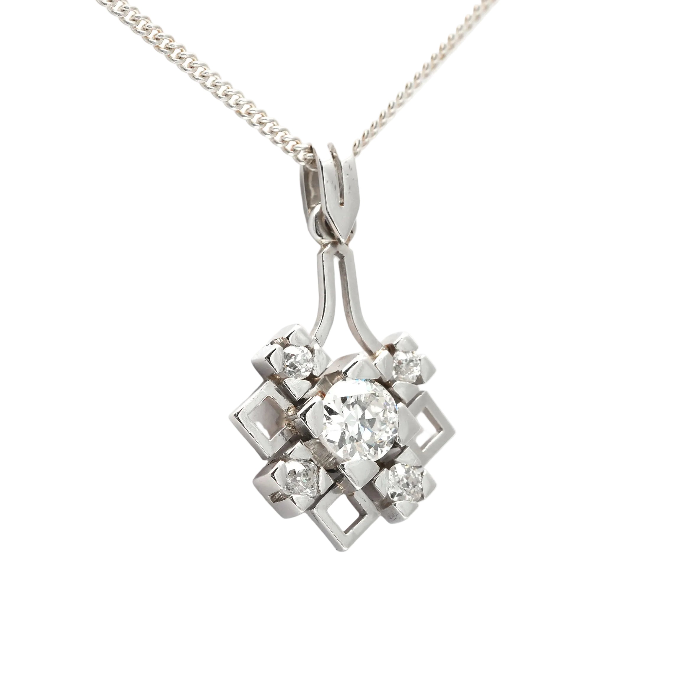 Platinum and Diamond Pendant