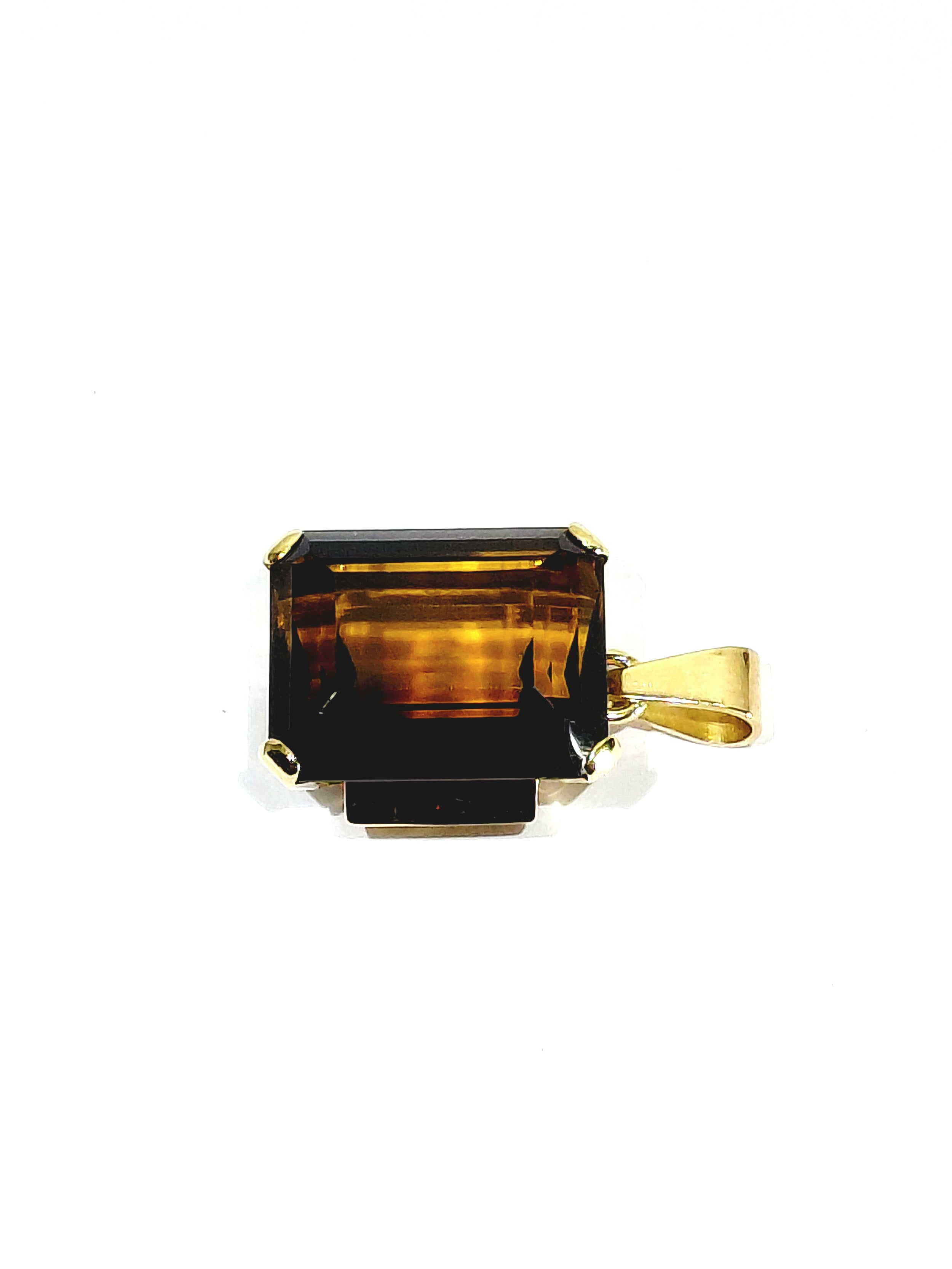 Rose Gold and Citrine Pendant
