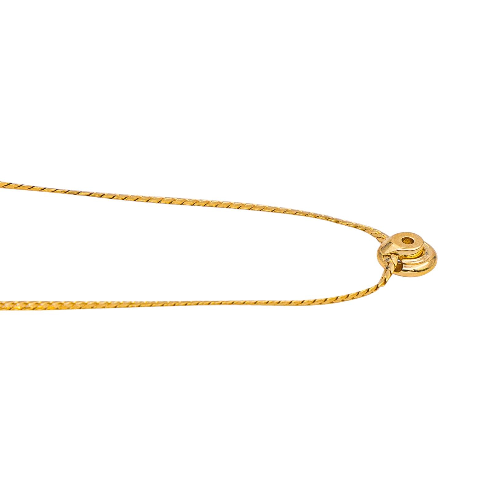 Yellow Gold Solitaire Diamond Necklace