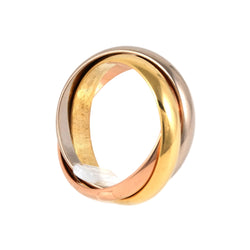 CARTIER "Trinity" Wedding band in white gold, yellow gold, and rose gold
